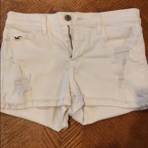 Hollister white shorts